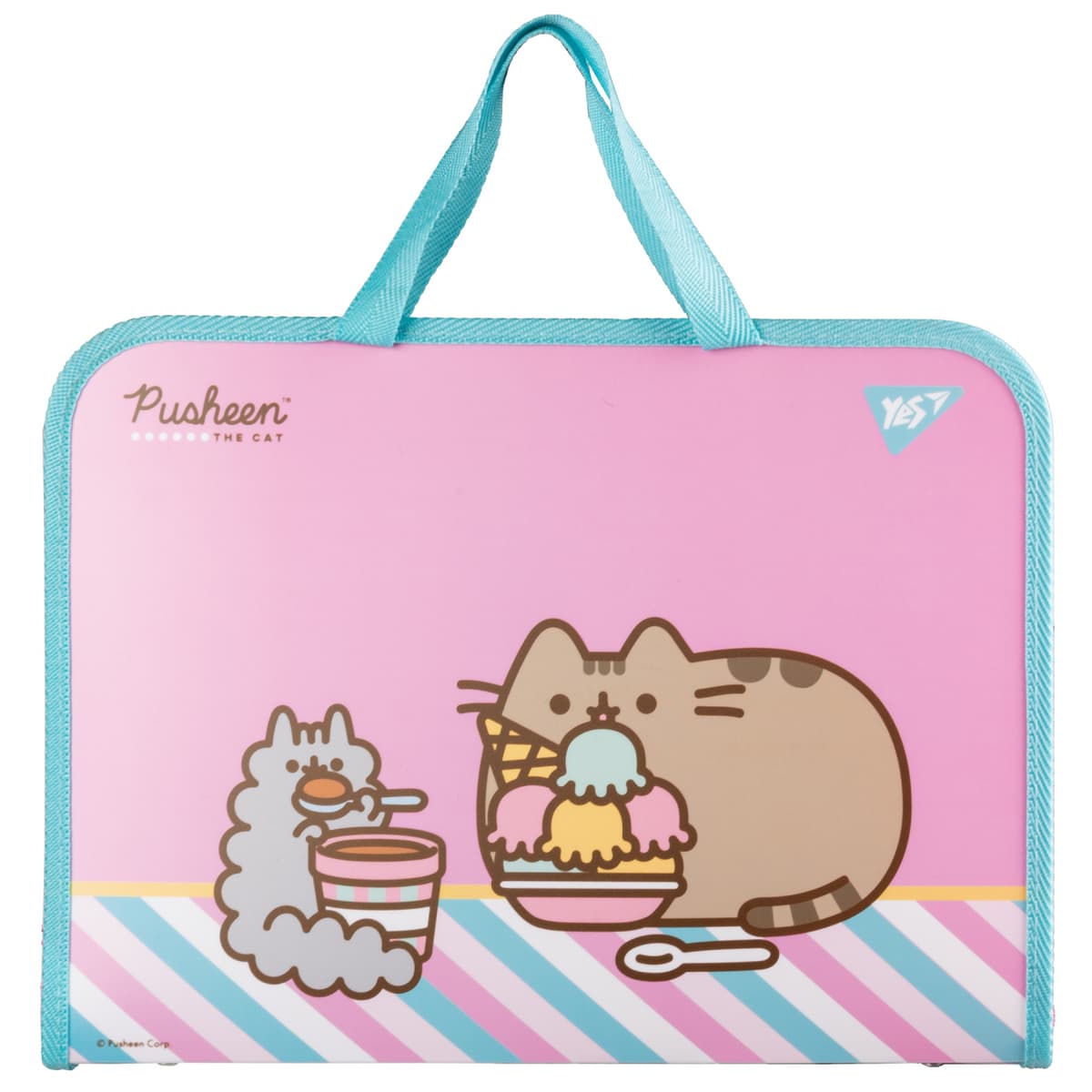 Папка-портфель "Yes" №492238 А4 "Pusheen. Stormy" з ручками — купити | Канцелярський Сад