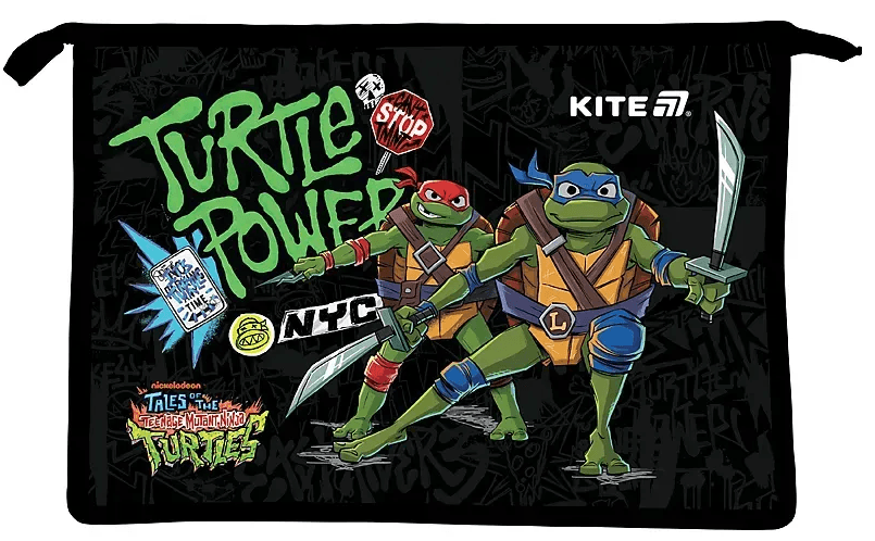 Папка "Kite" №NT25-428 А4+ Ninja Turtles на блиск. — купити | Канцелярський Сад