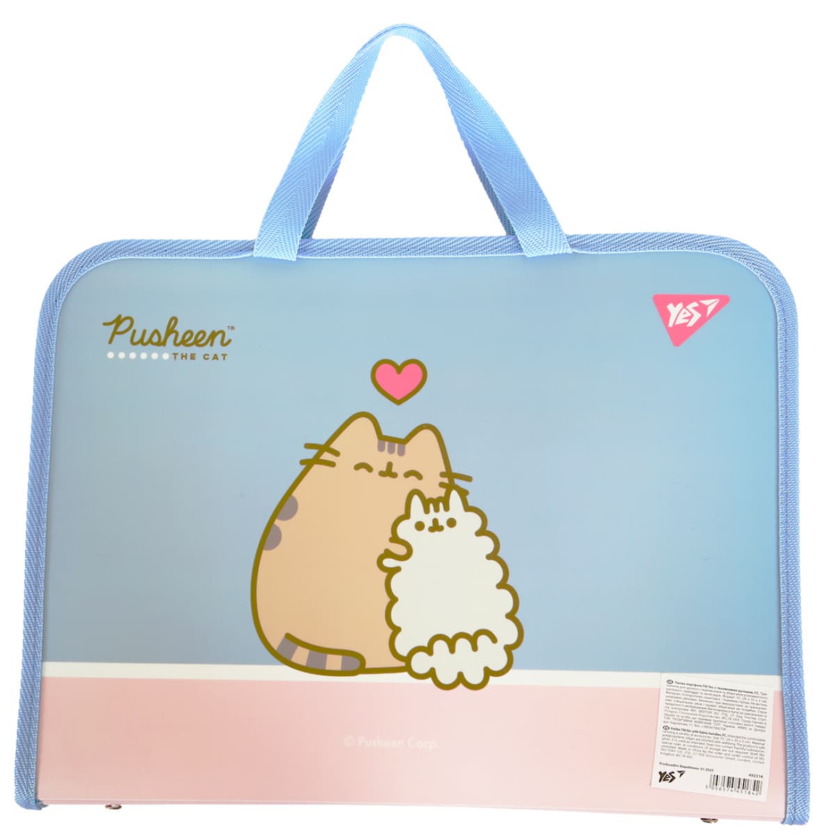 Папка-портфель "Yes" №492316 А4 Pusheen на блиск. з ручками — фото 3