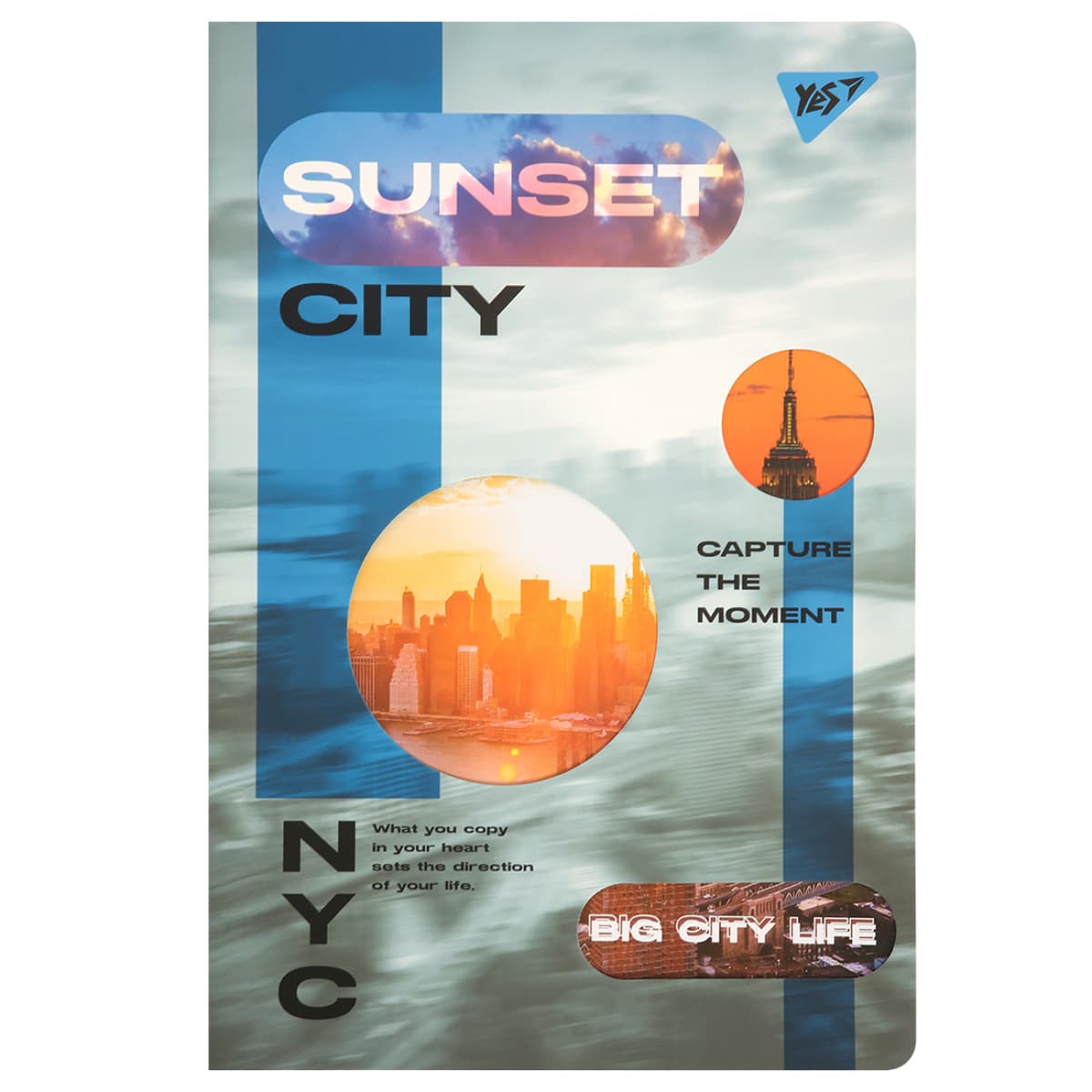 Зошит А4 60арк. кліт. з висічкою "Sunset city" №682019/Yes — купити | Канцелярський Сад