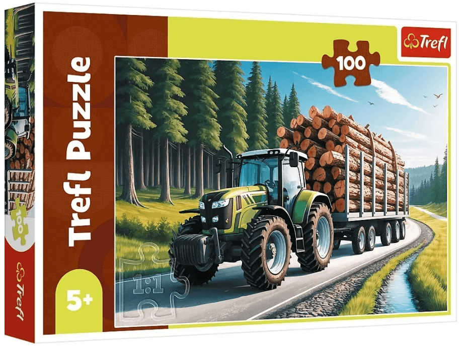 Пазли Trefl 100ел. Лісовий трактор №16493 — купити | Канцелярський Сад
