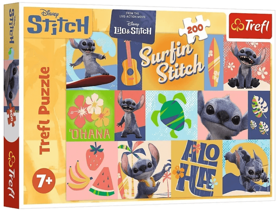 Пазли Trefl 200ел. Disney Stitch The Movie Пригоди на Гаваях №13331 — купити | Канцелярський Сад