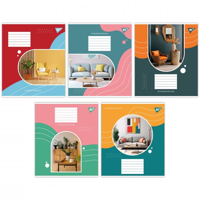 Зошит 96арк. кліт. YES Your interior №767173 — купити | Канцелярський Сад
