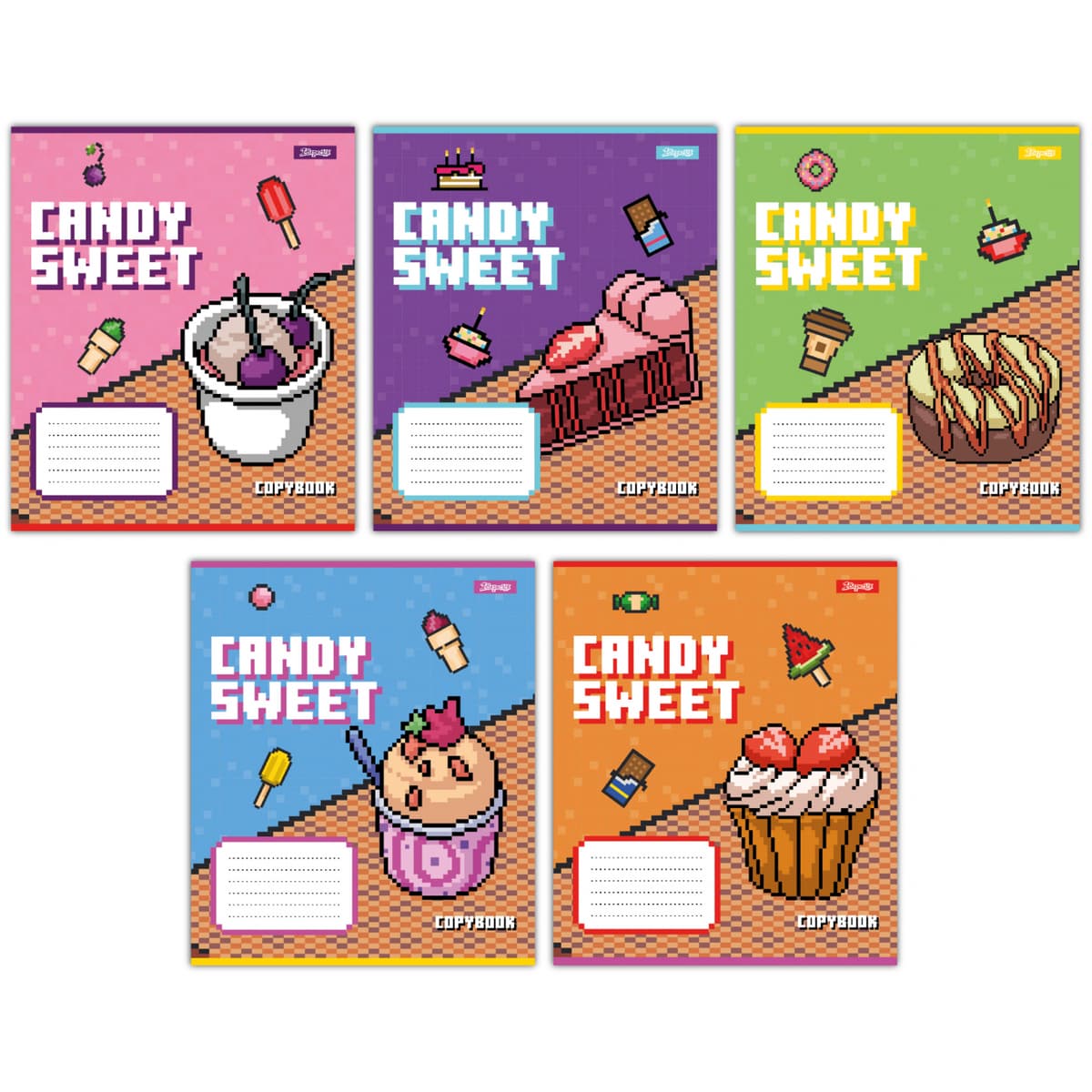 Зошит 12арк. кос.лін. 1В Candy sweet №767201 — купити | Канцелярський Сад