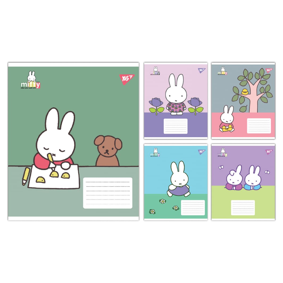 Зошит 12арк. кос. лін. YES Miffy Spring №767626 — купити | Канцелярський Сад