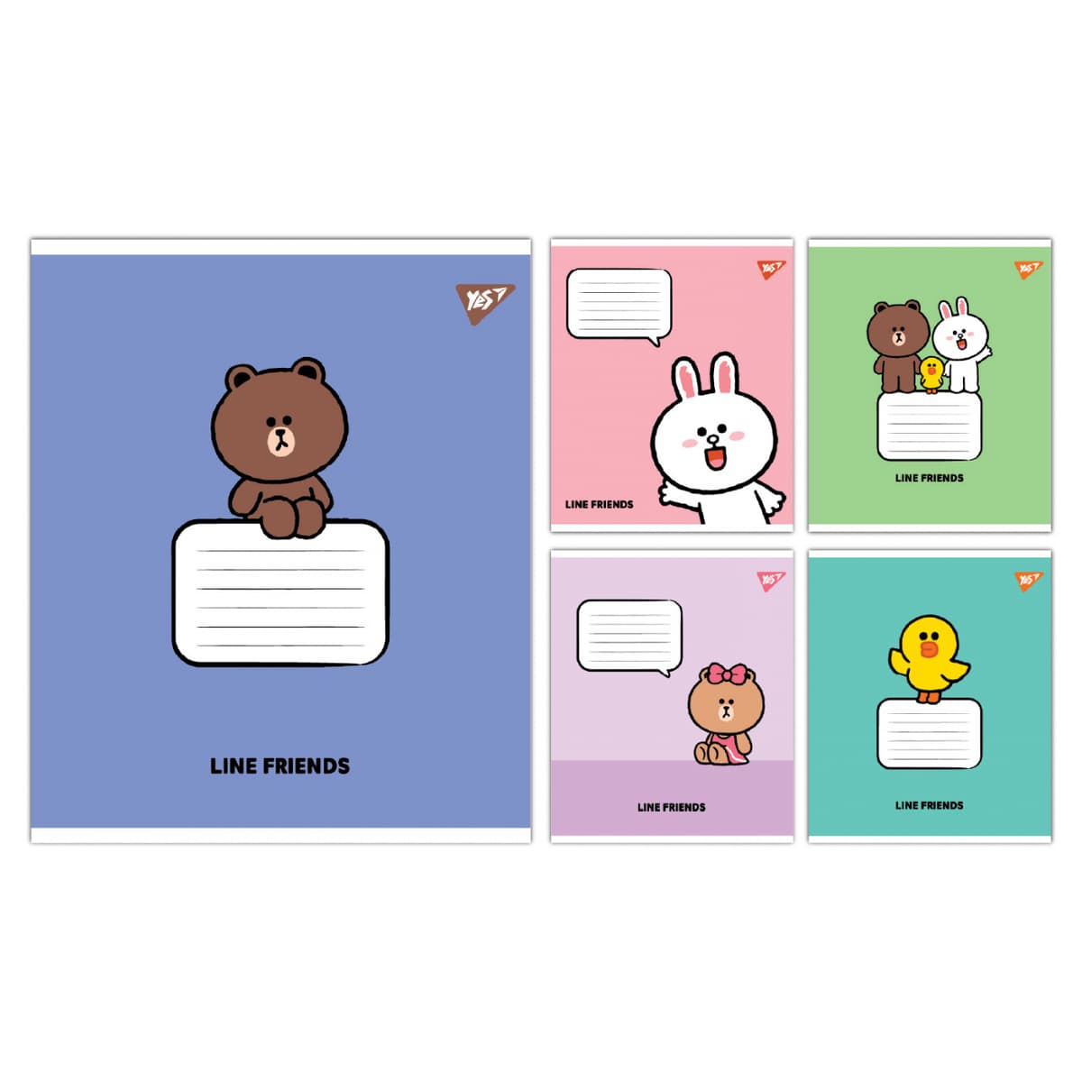 Зошит 12арк. кліт. YES Line Friends Stylish №767645 — купити | Канцелярський Сад