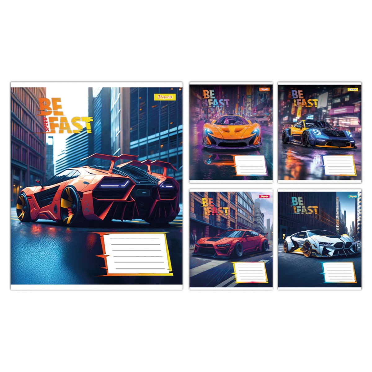 Зошит 24арк. кліт. 1В Be Fast №768009 — купити | Канцелярський Сад