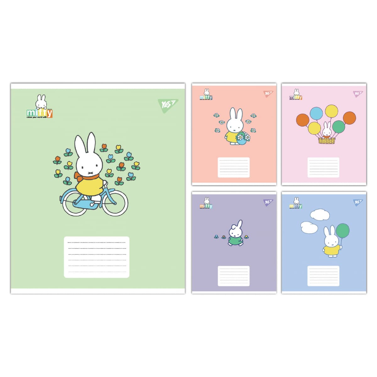 Зошит 12арк. кос.лін. YES Miffy Playfull №767633 — купити | Канцелярський Сад