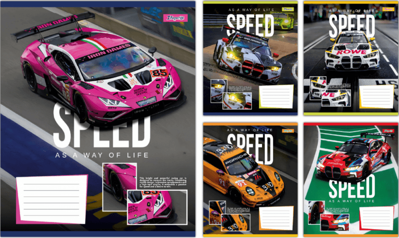 Зошит 24арк. кліт. 1В Speed as a way of life №768016 — купити | Канцелярський Сад