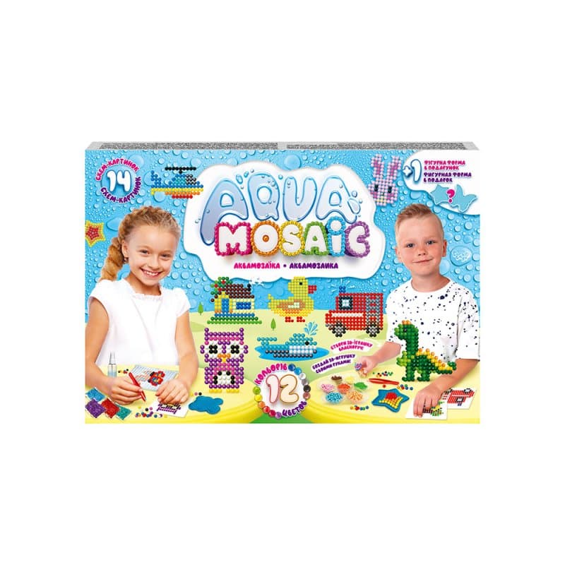 Набір креативної творчості "Aqua Mosaic" №AM-01-03 (укр)/DankoToys — фото товару | Канцелярський Сад