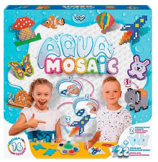 Набір креативної творчості "Aqua Mosaic" середн. №AM-01-02 (укр)/DankoToys — купити | Канцелярський Сад