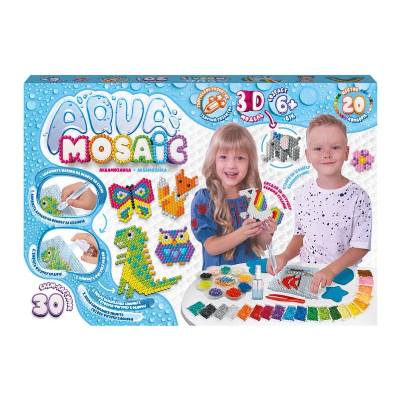Набір креативної творчості "Aqua Mosaic" вел. №AM-01-01 (укр)/DankoToys — купити | Канцелярський Сад