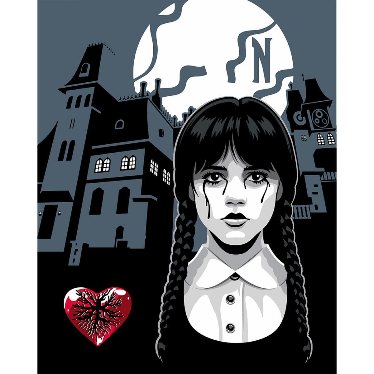 Картини по номерах "Santi" Wednesday. Nevermore Academy 40х50см №955059 — купити | Канцелярський Сад
