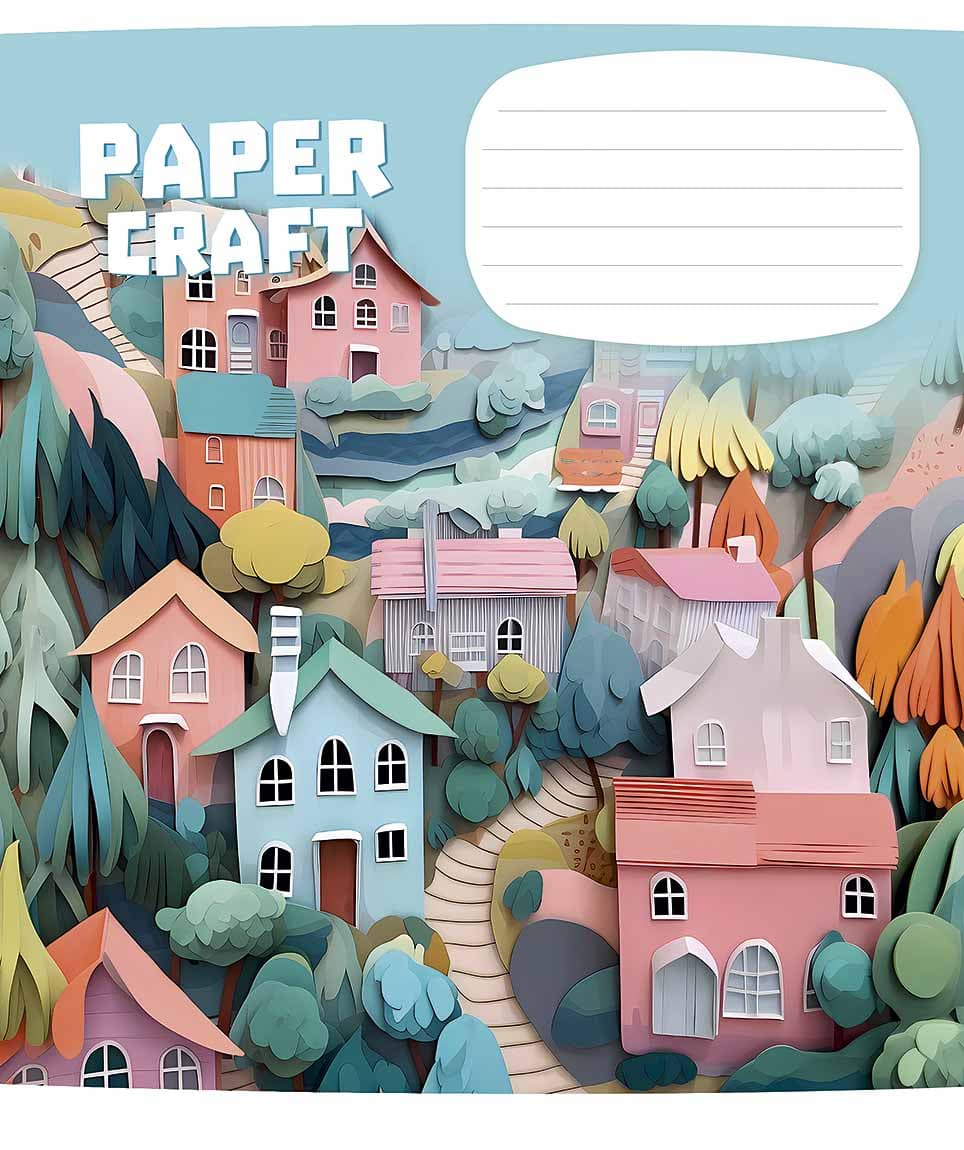 Зошит 12арк. кліт. Школярик "Paper craf" виб.УФ-лак №012-3354K — фото 3