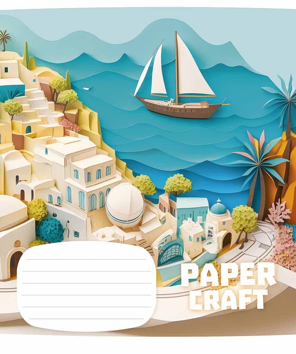 Зошит 12арк. кліт. Школярик "Paper craf" виб.УФ-лак №012-3354K — фото 5