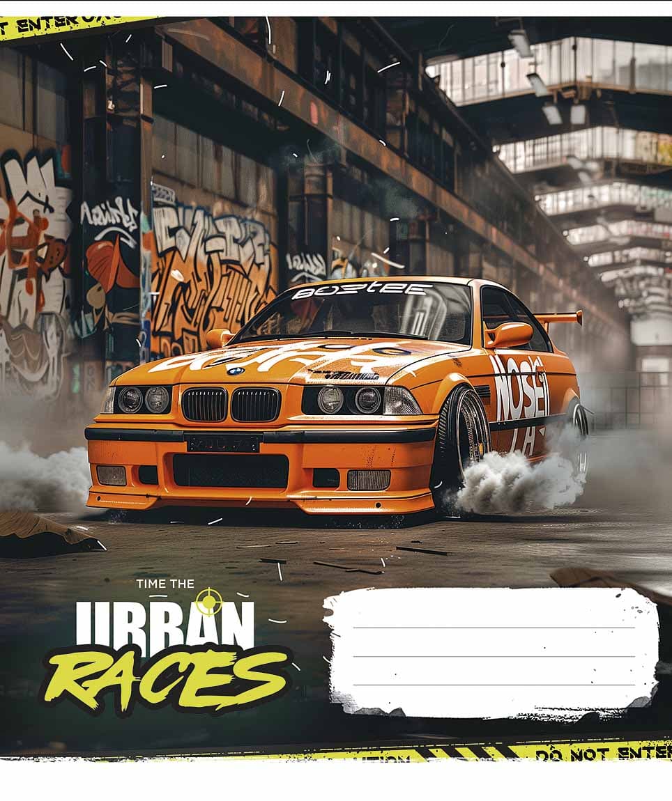 Зошит 36арк. кліт. Школярик "Time the urban races" ВД-лак №036-3439K — фото 6