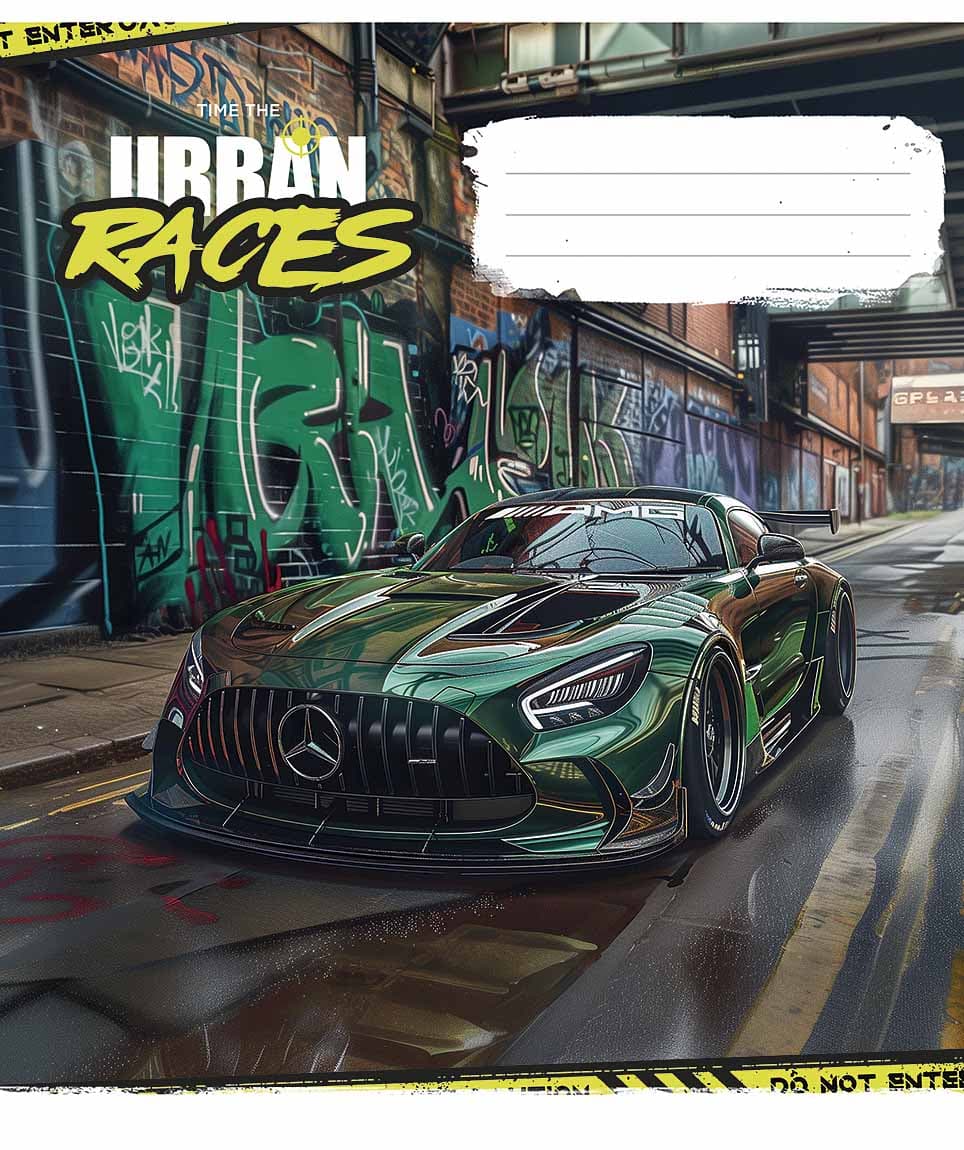 Зошит 48арк. кліт. Школярик "Time the urban races" ВД-лак №048-3439K — фото 5