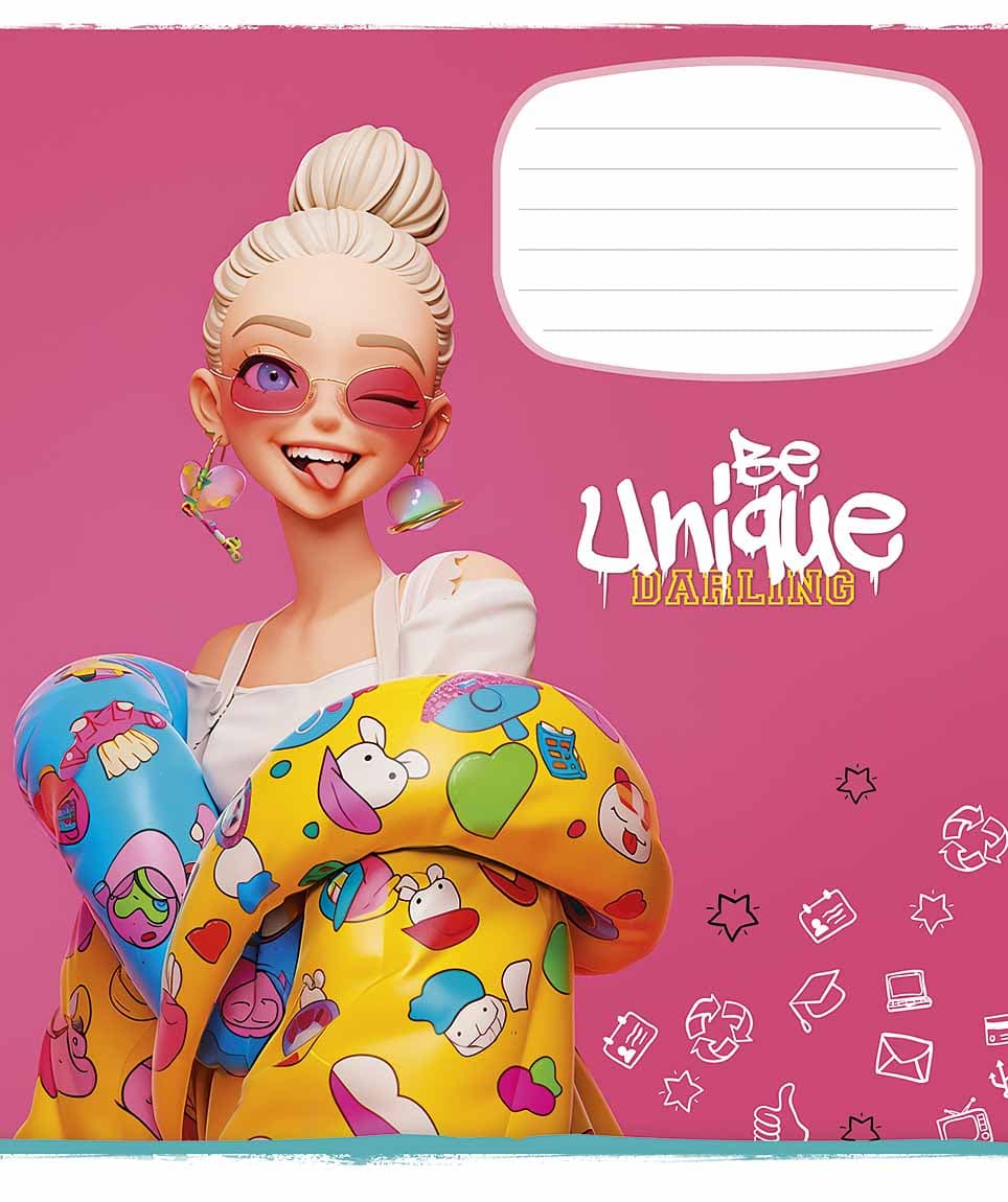 Зошит 18арк. лін. Школярик "Be unique" виб. УФ-лак №018-3455L — купити | Канцелярський Сад