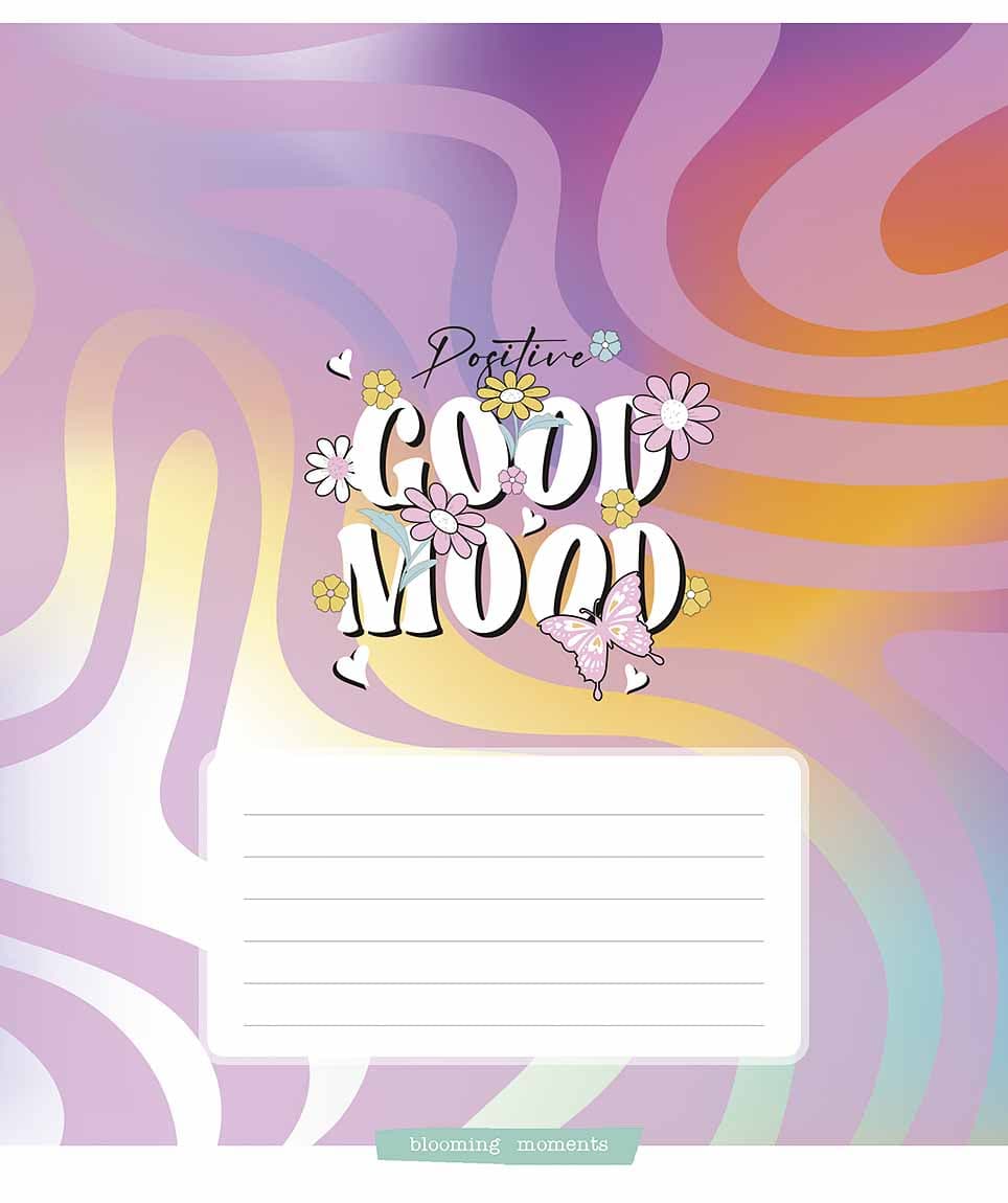 Зошит 18арк. кліт. Школярик "Good mood" (дівч.) виб. УФ-лак №018-3504K — купити | Канцелярський Сад