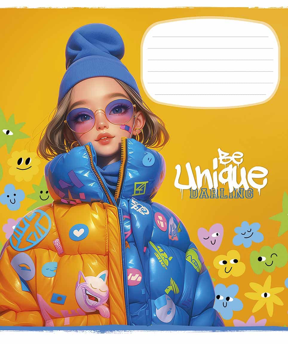 Зошит 24арк. лін. Школярик "Be unique " виб.Уф-лак №024-3455L — купити | Канцелярський Сад