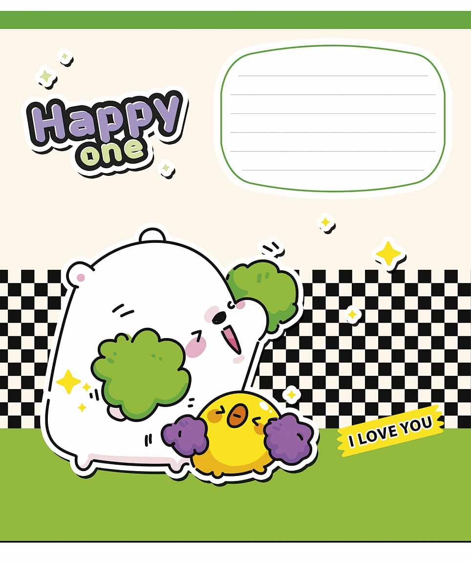 Зошит 18арк. кліт. Школярик "Happy one" виб. УФ-лак №018-3532K — купити | Канцелярський Сад