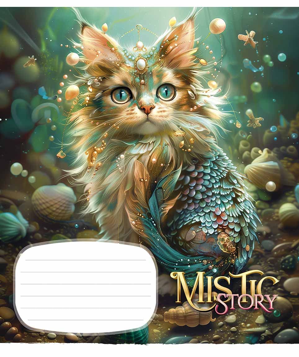 Зошит 24арк. кліт. Школярик "Mistic story" глітер №024-3441K — фото 6