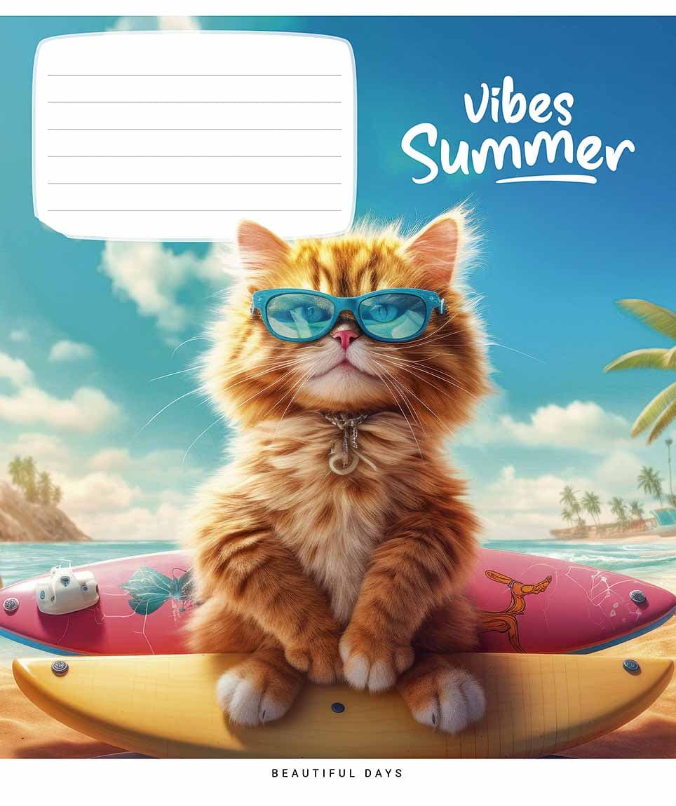 Зошит 18арк. кліт. Star "Summer vibes (нейт)" ВД-лак №018-3494K — фото 3