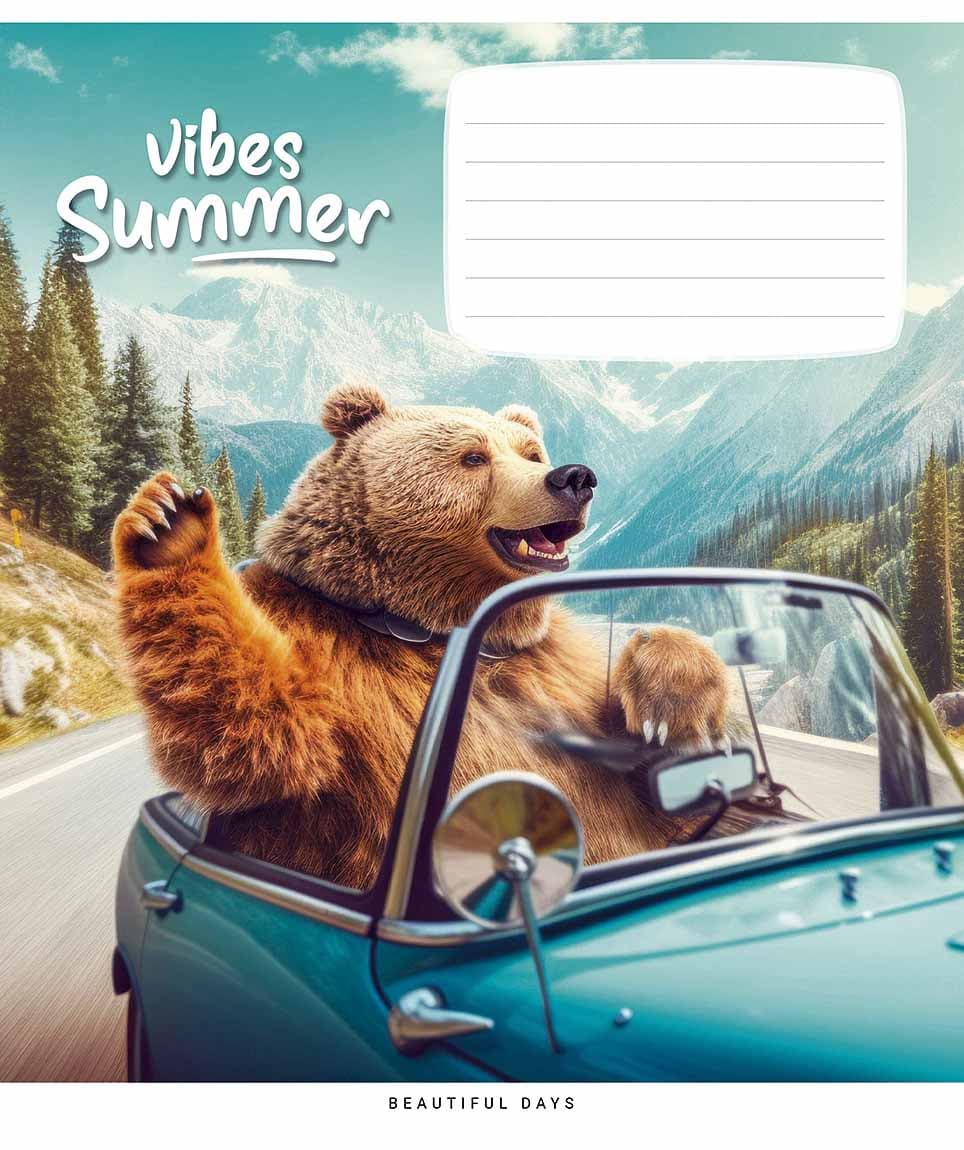 Зошит 18арк. кліт. Star "Summer vibes (нейт)" ВД-лак №018-3494K — фото 6