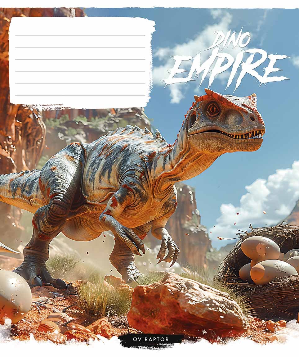 Зошит 12арк. кліт. Школярик "Dino Empire" ВД-лак №012-3490K — фото 3