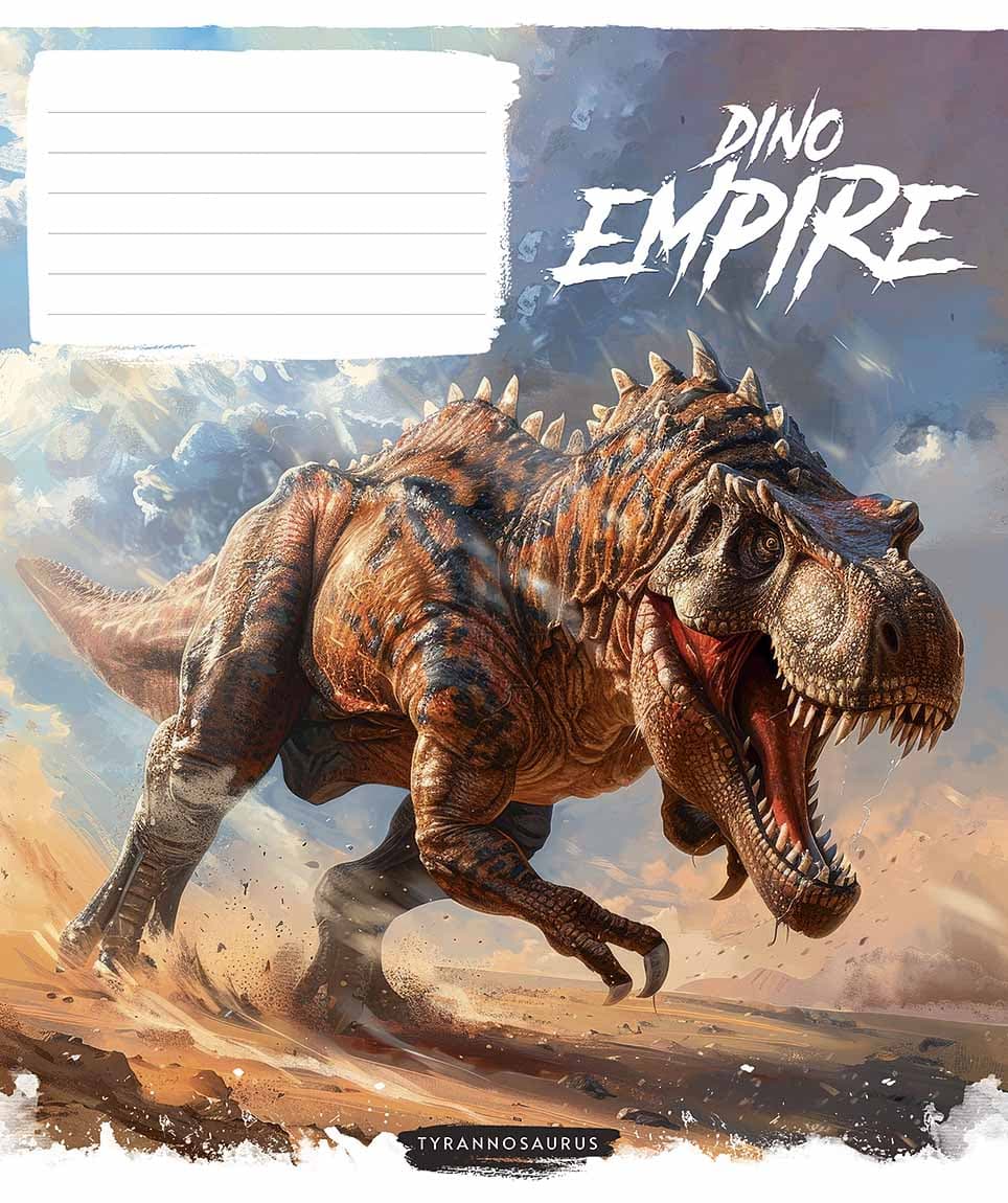 Зошит 12арк. кліт. Школярик "Dino Empire" ВД-лак №012-3490K — фото 4