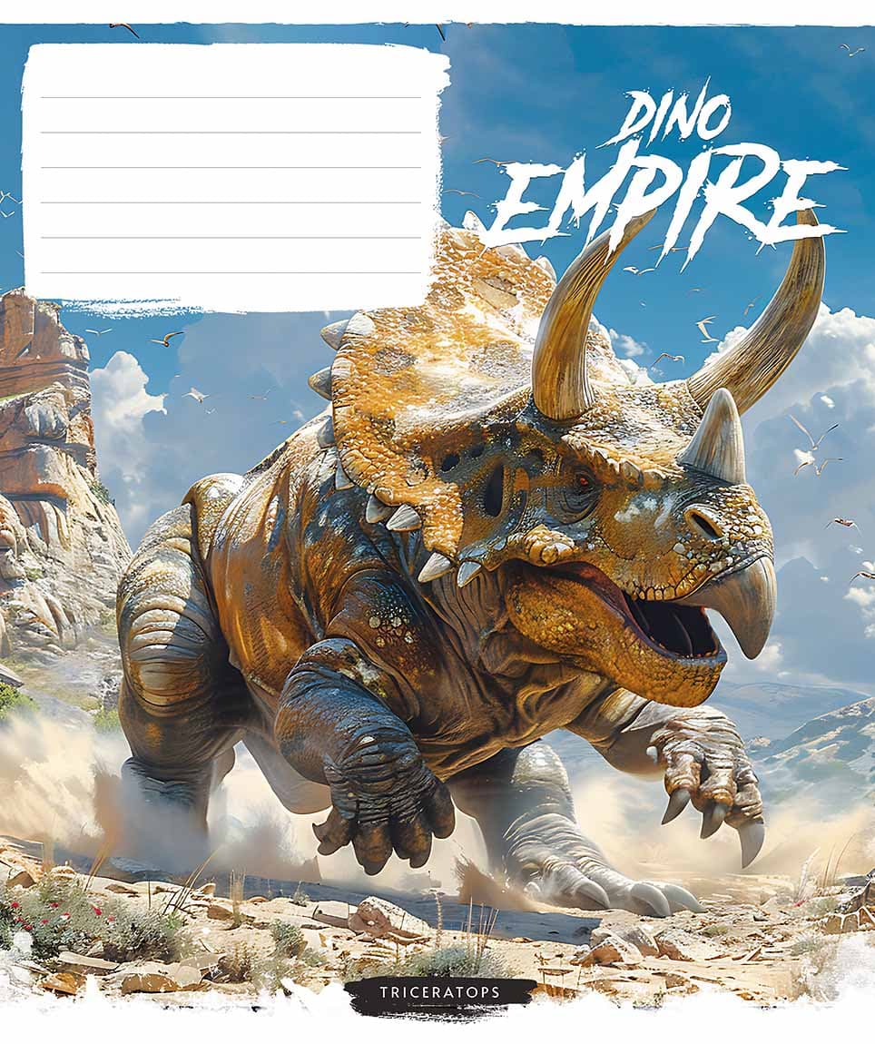 Зошит 12арк. кліт. Школярик "Dino Empire" ВД-лак №012-3490K — фото 6