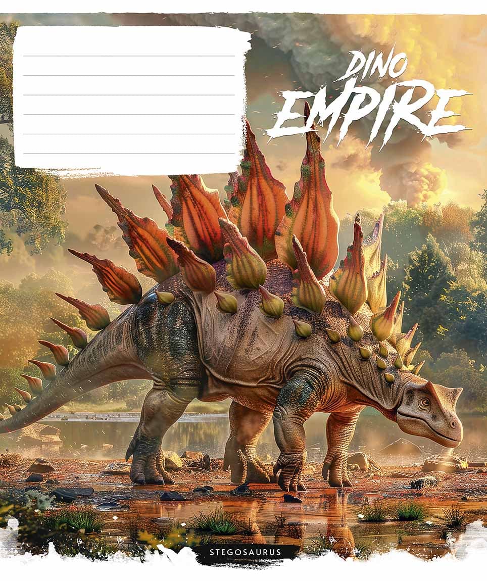 Зошит 18арк. кліт. Школярик "Dino empire" ВД-лак №018-3490K — фото 5