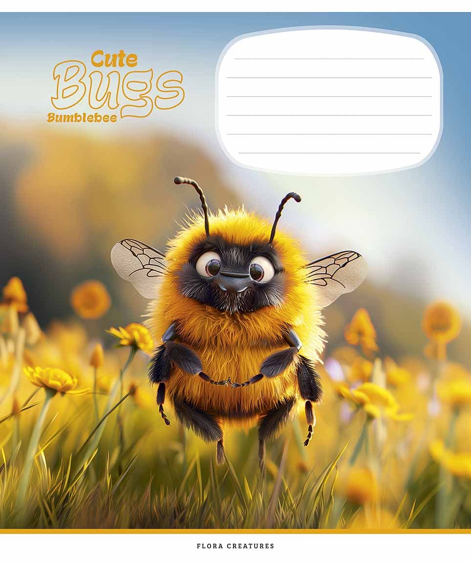 Зошит 12арк. кліт. Школярик "Cute bugs" ВД-лак №012-3462K — фото товару | Канцелярський Сад