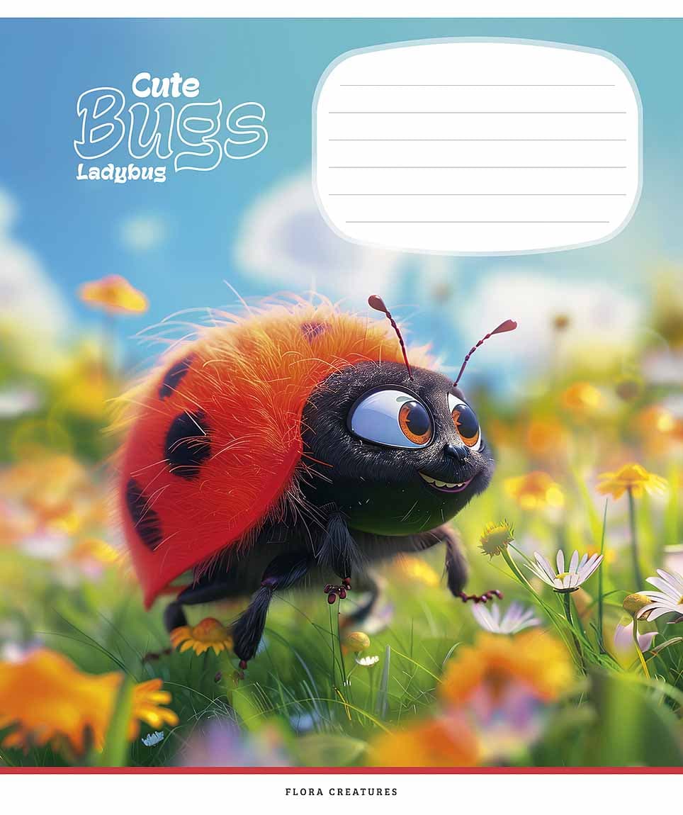 Зошит 12арк. кліт. Школярик "Cute bugs" ВД-лак №012-3462K — фото 3
