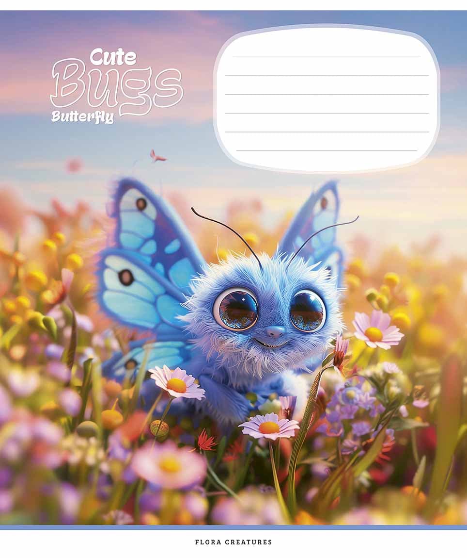 Зошит 12арк. кліт. Школярик "Cute bugs" ВД-лак №012-3462K — фото 5