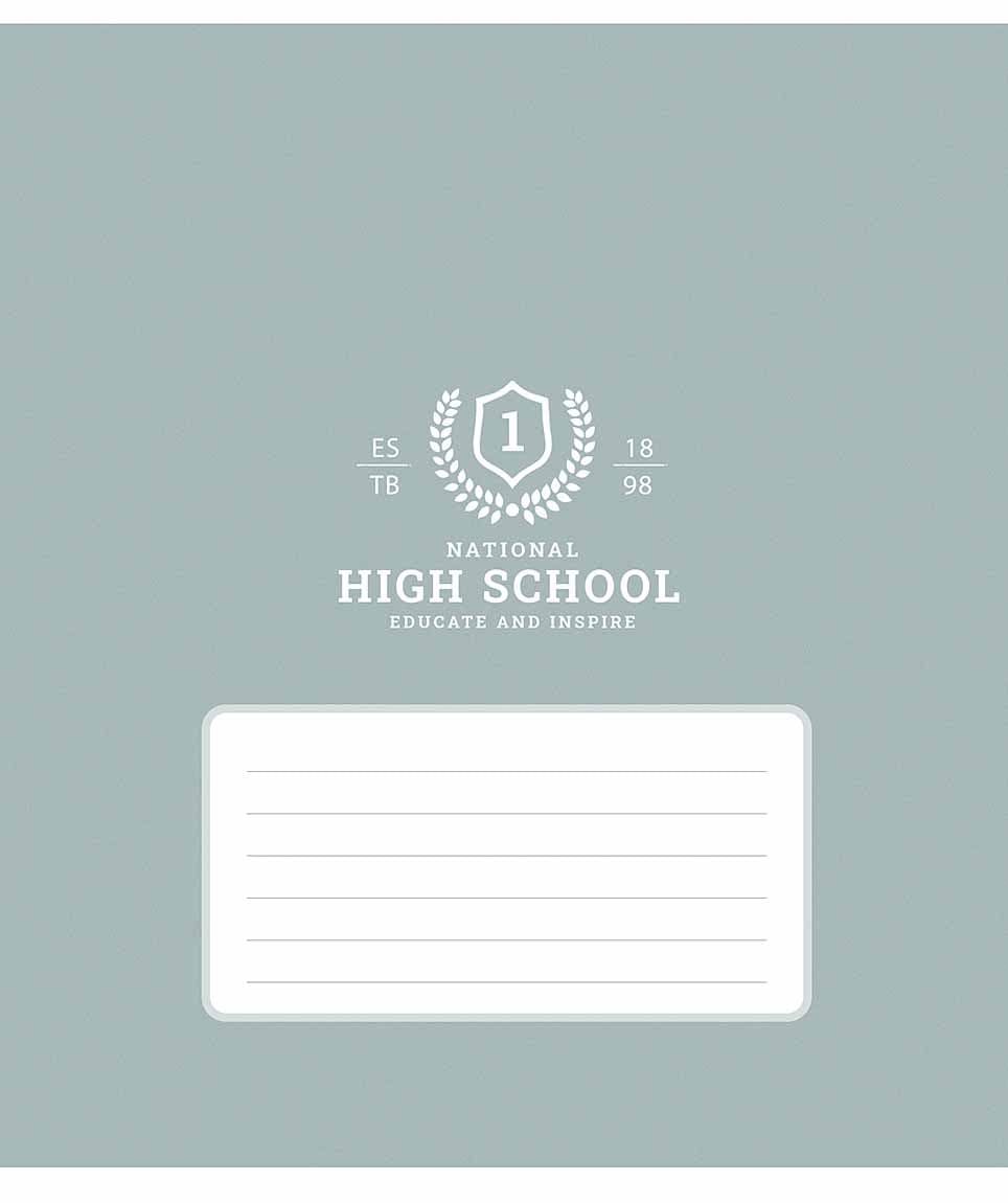 Зошит 12арк. кліт. Школярик "High school (патерн)" ВД-лак №012-3657K — купити | Канцелярський Сад