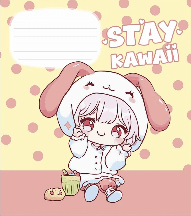 Зошит 12арк. кліт. Школярик "Stay Kawaii" глітер (дівч.) №012-3565K — фото 4