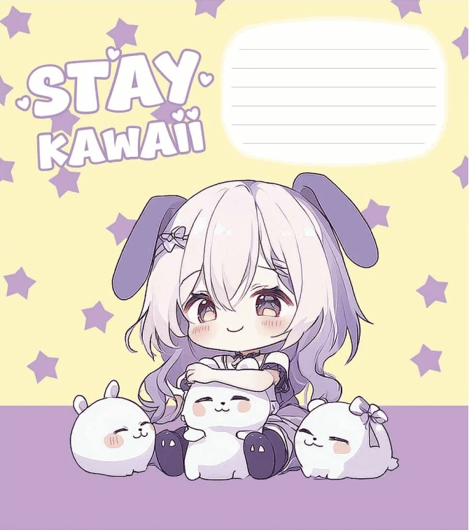 Зошит 12арк. кліт. Школярик "Stay Kawaii" глітер (дівч.) №012-3565K — фото 6