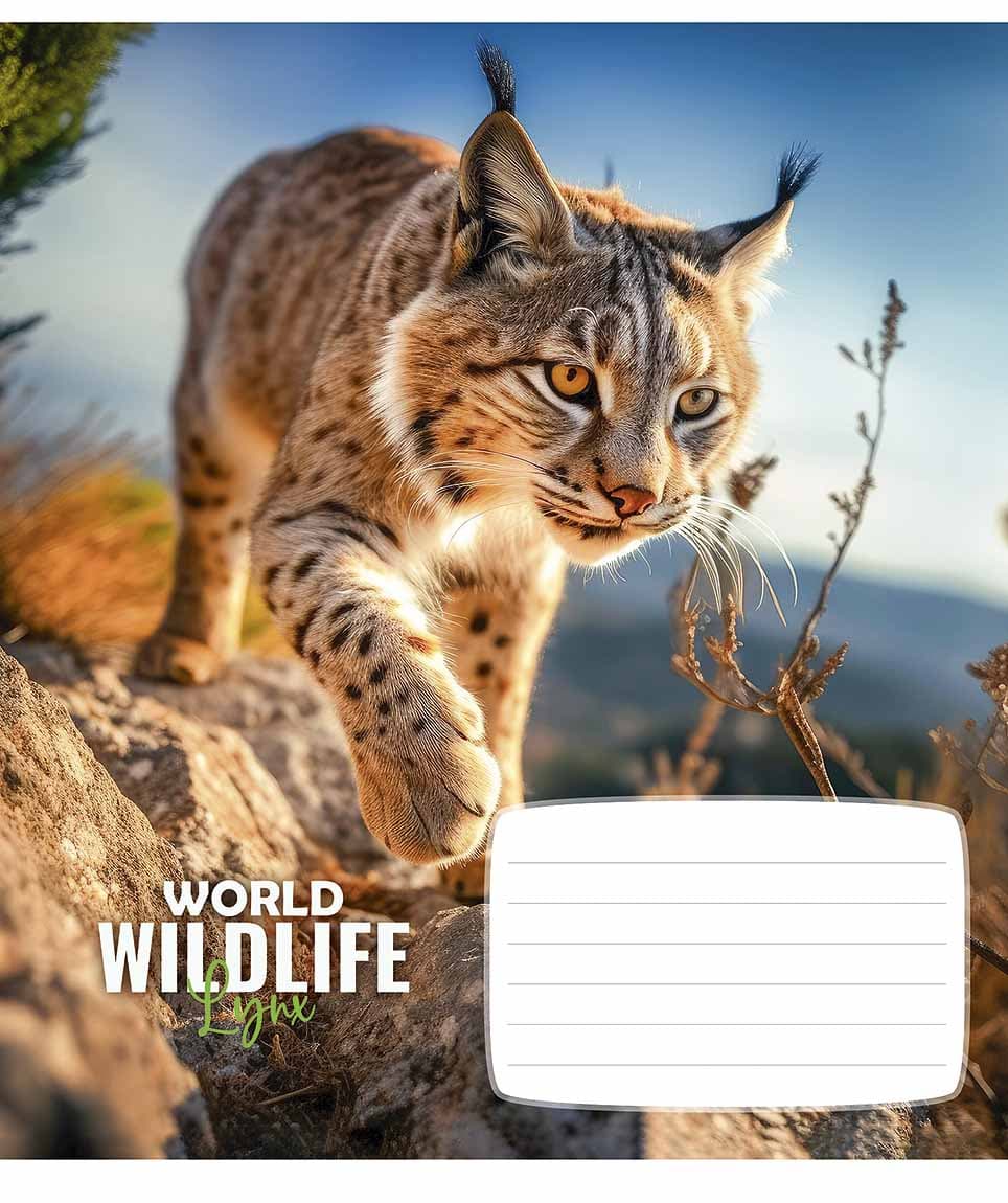 Зошит 18арк. лін. Школярик "Wildlife" ВД-лак №018-3679L — купити | Канцелярський Сад