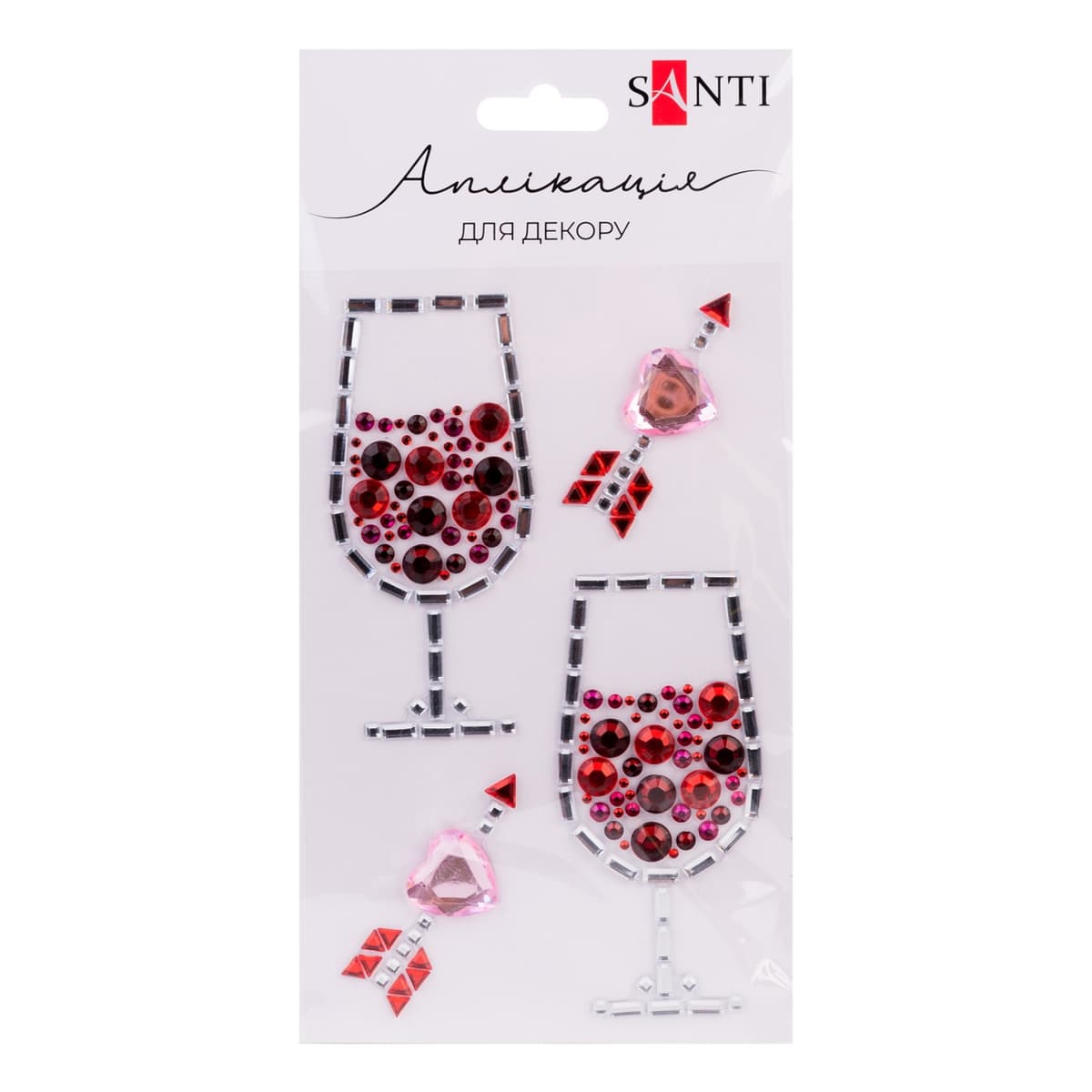 Аплікація зі стразів самокл. "Santi" Romantic 9,5х8см №742990 — купити | Канцелярський Сад