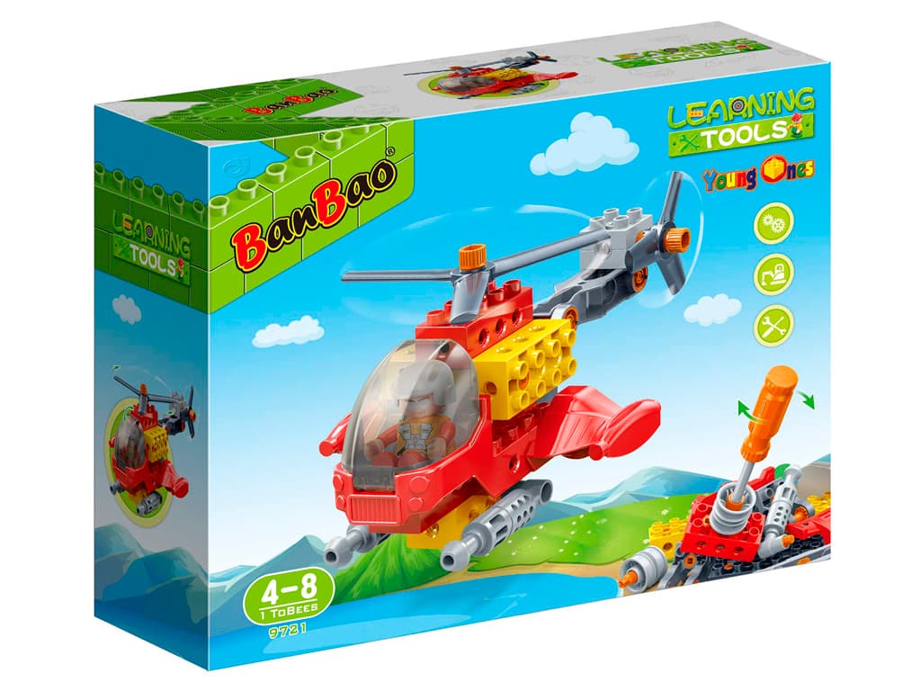Конструктор "Banbao" Вертоліт,17дет. №9721 — купити | Канцелярський Сад