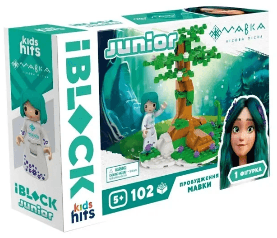 Конструктор "IBlock Junior" Мавка, 102дет.,фігурка,наліпки,тату,24х6х16см №PL-921-519 — купити | Канцелярський Сад