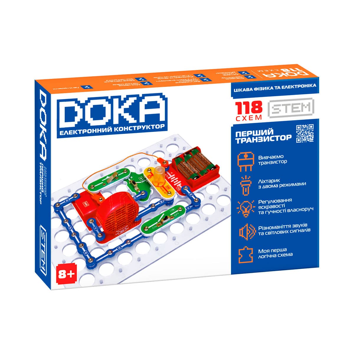 Конструктор електронний "Doka" 118схем №D70701/КіддіСвіт — купити | Канцелярський Сад