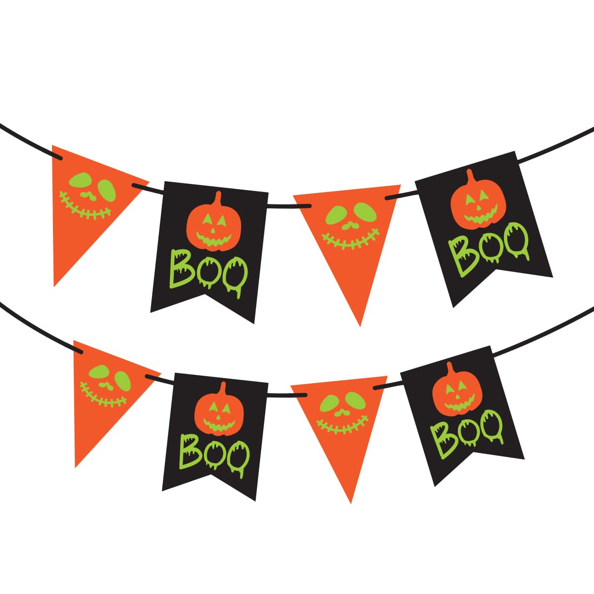 Гірлянда картонна "YES! FUN" Pumkin faces 13 прапорців 3м,світяться у темряві №801180 — купити | Канцелярський Сад