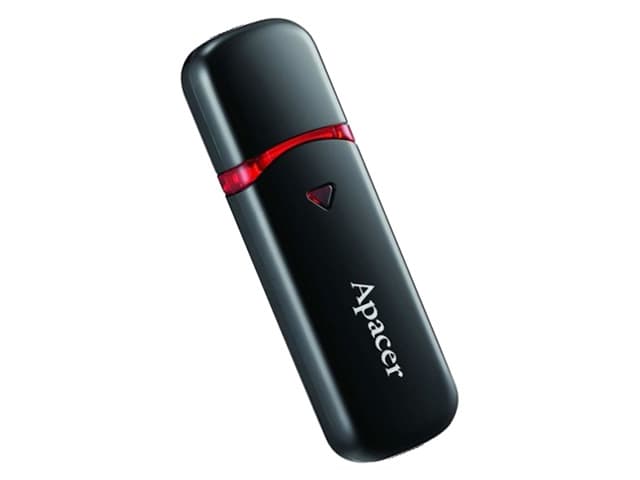 Флеш-пам`ять 64GB "Apacer" AH333/0707 USB2.0 black №0707 — купити | Канцелярський Сад