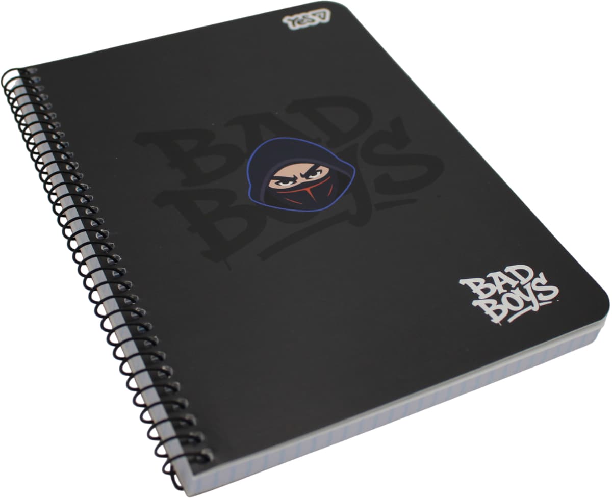 Блокнот пруж. А5 80арк. кліт. карт. обкл. ВД-лак Bad boys №152440/Yes — фото 4
