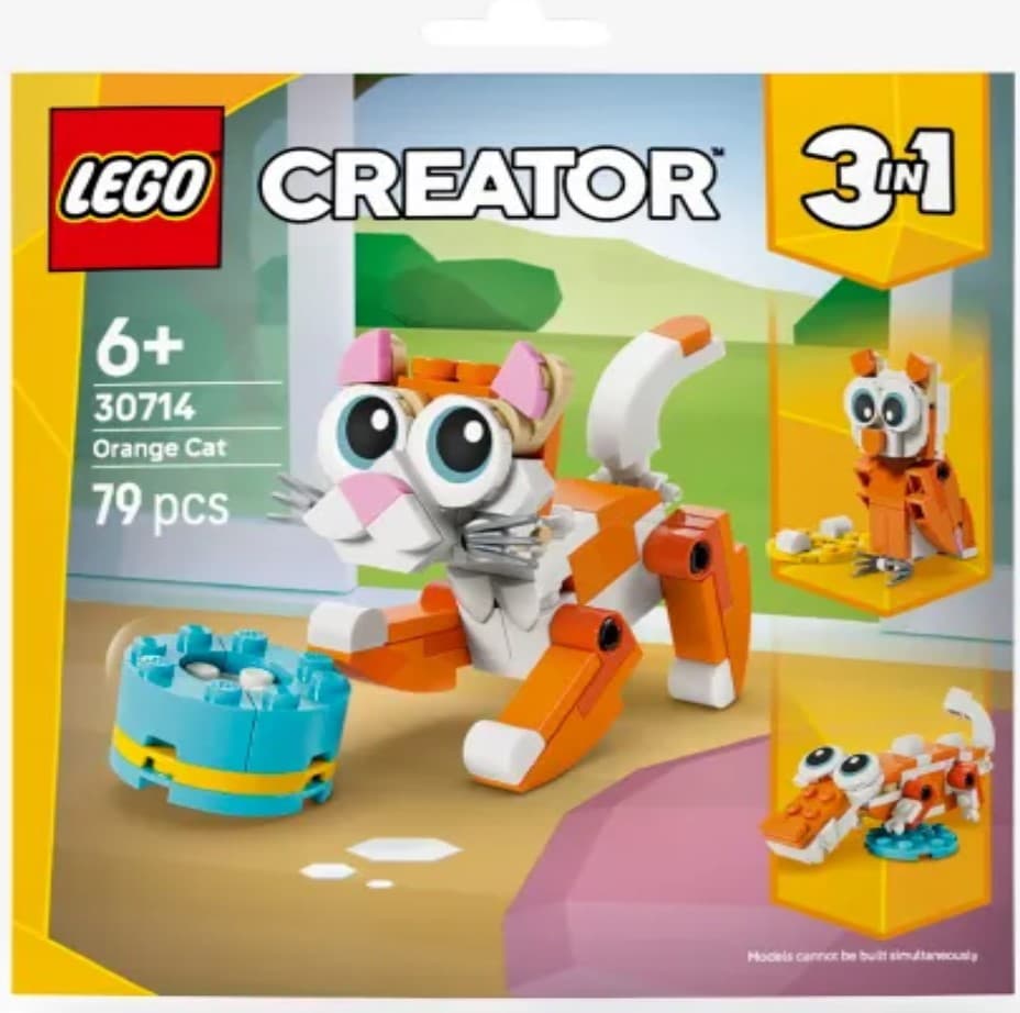Конструктор "LEGO" Mini-Builds Конструктор Помаранчевий кіт V29 №L30714 — купити | Канцелярський Сад