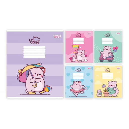 Зошит 18арк. лін. YES Pembe the cat №769091 — купити | Канцелярський Сад
