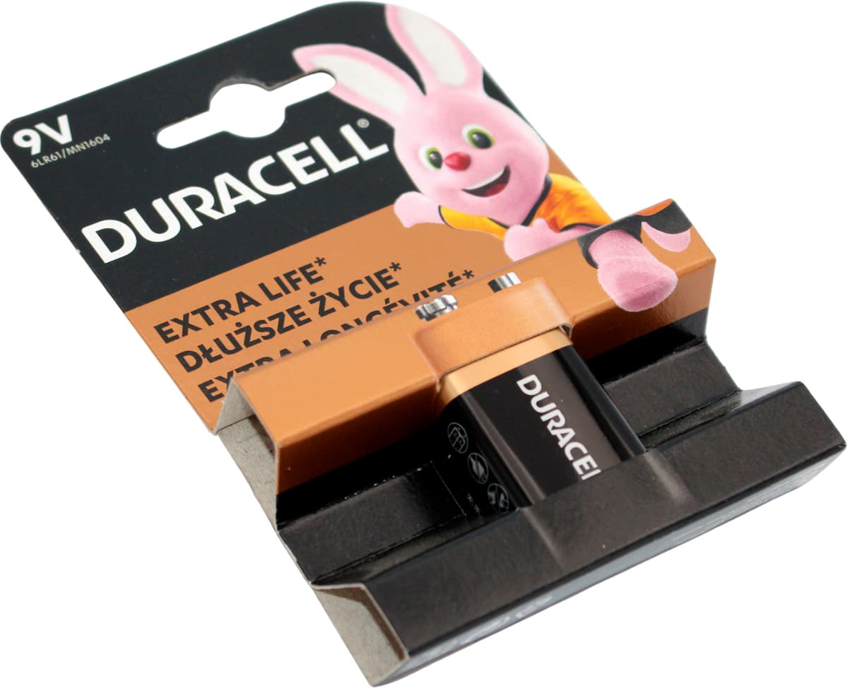 Батарейка Duracell Алкалайн 6F22/6LR61 1bl крона 9V — фото 4