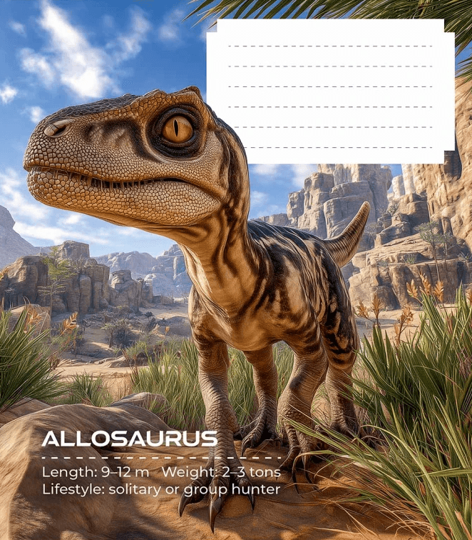 Зошит 12арк. кліт. Школярик "Dinosaurs" ВД-лак №012-3753K — фото 4